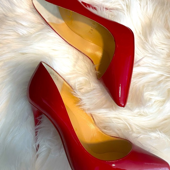 Red Christian Louboutin 100 mm - Picture 3 of 5